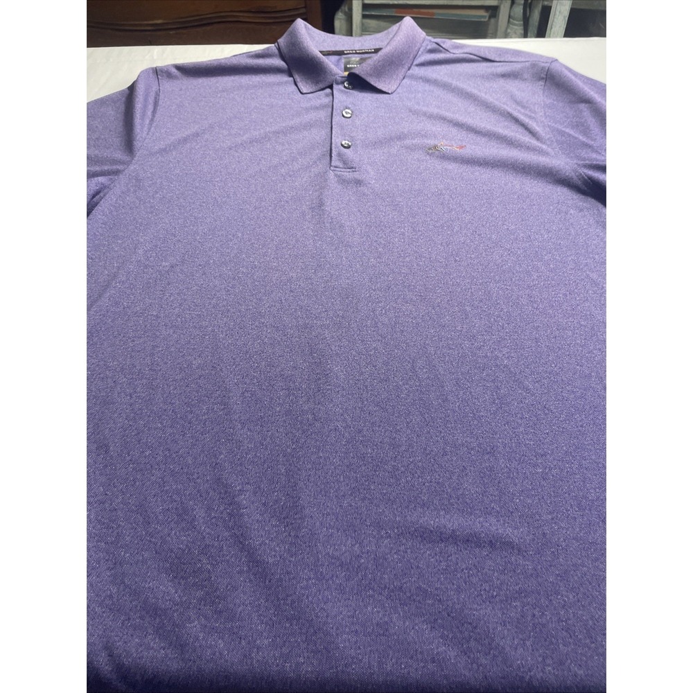 Greg Norman Play Dry Men's Purple Golf Polo Shirt Size Large Excellent Preowned